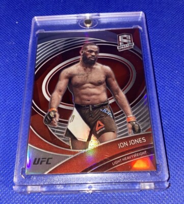 Jon Jones SP /149 Red Spectra 2021 Prizm Card in Case