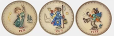 VTG Hummel Goebel Collector Plates 1971-1973 Germany Hand Painted 7.5" Set of 3