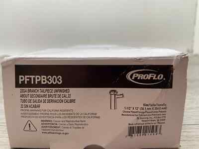 PROFLO PFTPB303 1-1/2'' x 12'' 22 Gauge Direct Connect Branch
