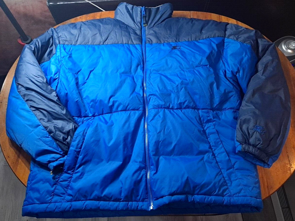 Vintage Starter Bubble Down Puffer Jacket y2k Fea… - image 3