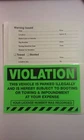 10 Green VIOLATION Parked Illegally No Parking Tow Towing Car Auto Sign Sticker