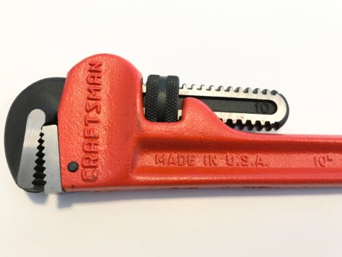Craftsman USA 10'' Pipe Wrench Heavy Duty 51651 Made In USA πΊπΈ - Picture 3 of 6