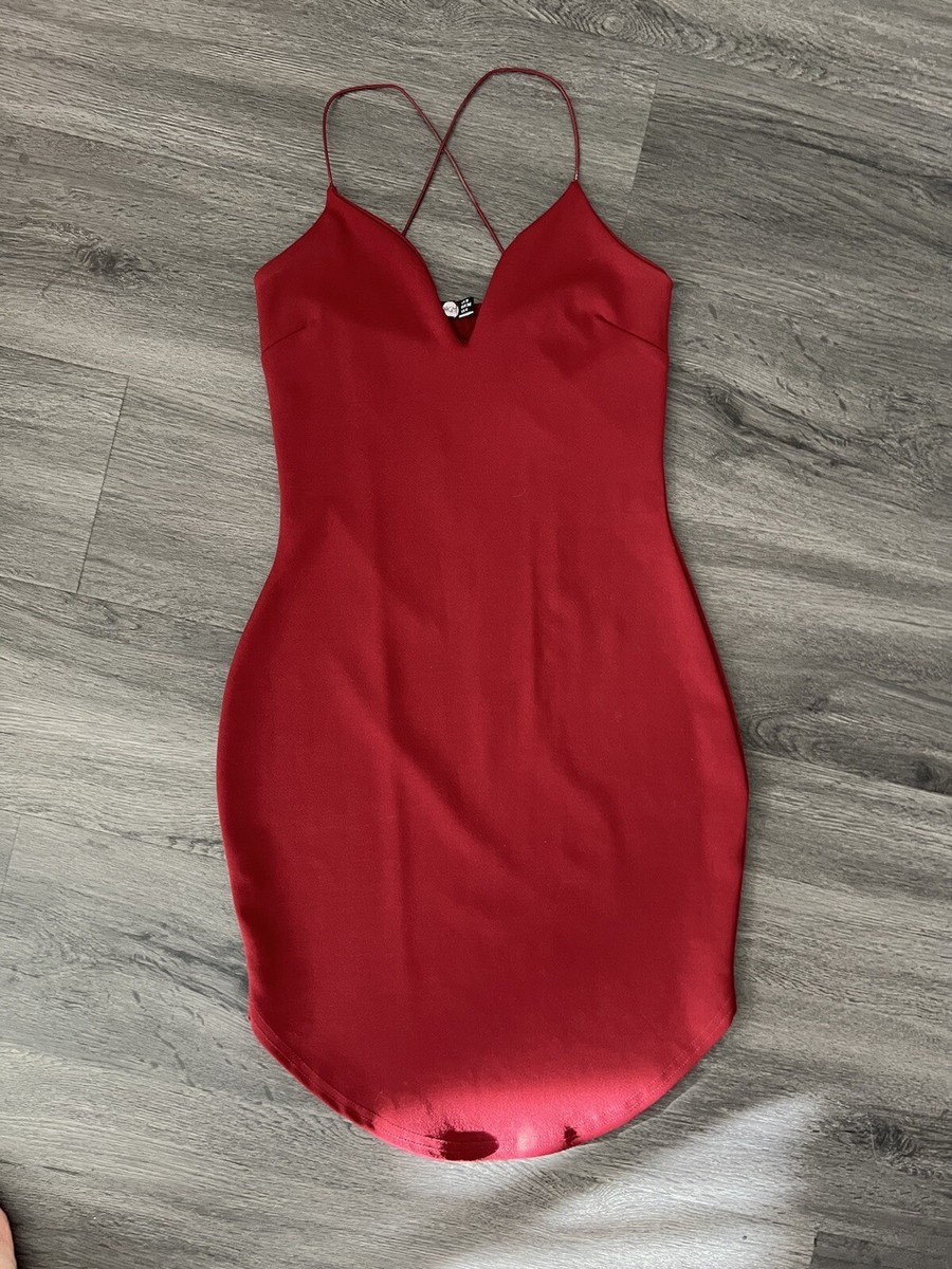 green emerald velvet dress Diana Cross Halter Mini Dress Salsa Red / S main image 0