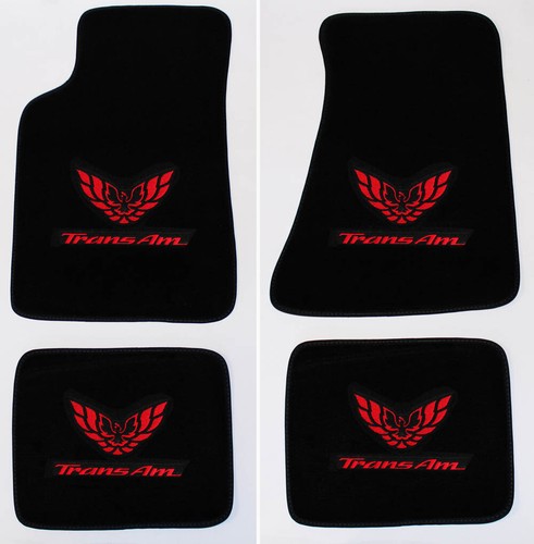 NEW! Carpet Floor Mats 1982-2002 PONTIAC FIREBIRD Trans Am Embroidered Logo All - Picture 12 of 12