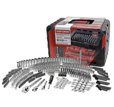 Craftsman 450 Piece Mechanics Tool Set W/Case Wrenches SAE Metric 268 298 NEW - Image 1 of 4