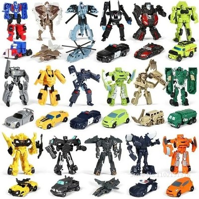 2 in 1 Transforming Robot Car Toy Mini Action Figure Kids Gift Model Toy