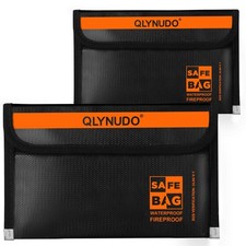 Small Fireproof Money Bag for Cash, Stealth Nesting 2Pack