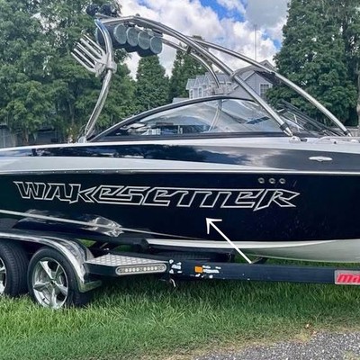 Malibu WakeSetter Outline Boat Yacht Decals 2PC Set Vinyl Quality New 65 