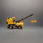 Vintage Mighty Tonka Mobile Crane Truck Pressed Steel Toy Clam Bucket