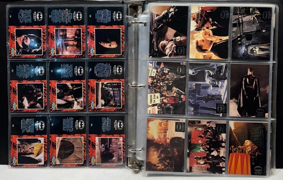 Juego completo de 100 cartas Topps de la película Batman Returns con 1 tarjeta promocional Foto 3 de 4