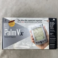 3Com PalmOne Palm Vx PDA Organizer with Dock & Charger CD Works Box Vintage