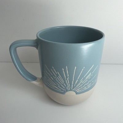 Wake Up Sunrise Blau Creme Keramik Tasse Becher
