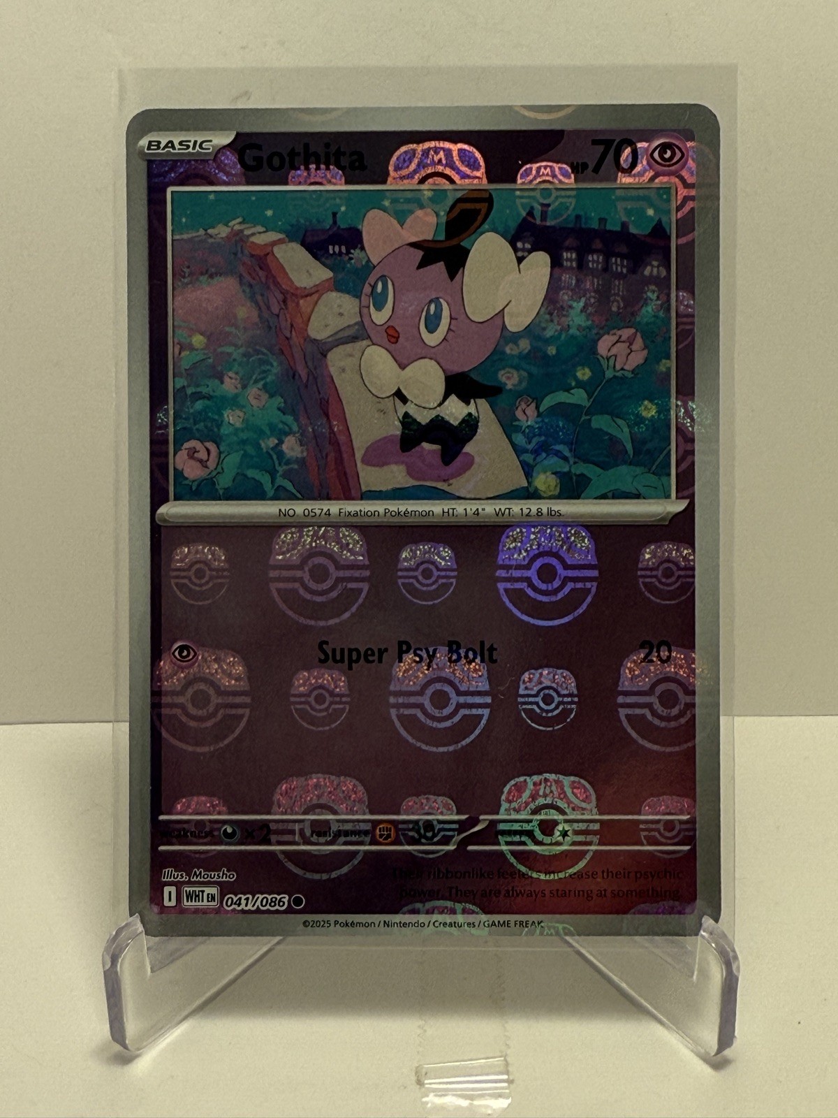 Gothita (Master Ball Pattern) 041/086 Sv: White Flare Holo Pokemon TCG NM