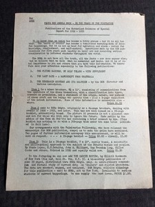 1952 BORDERLAND SCIENCES RESEARCH 1pg In the Years of the Visitation UFO