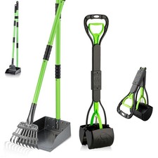 MXF Dog Pooer Scooper Set, 2 in 1 Pet Poop Scooper with Long Handle 28 Dog Po...