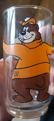 Vintage A&W Family Restaurant Glass Bear Hugging Root Beer Promo Drinking Cup
