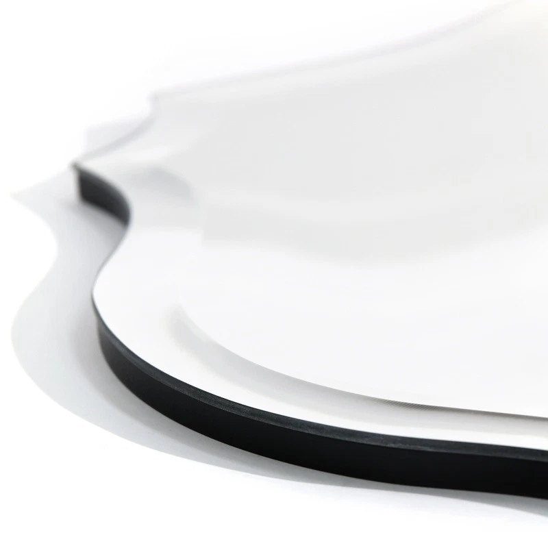 Frameless Beveled Oblong Scalloped Wall Mirror Decorative Hanging Home Decor - Image 4 of 4