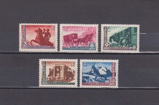 SERBIA / GERMAN WWII OCCUPATION 1943 COMPLETE SET OF 5 MLH (2 SCANS)