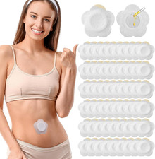 Castor Oil Patches, 60 Pcs Disposable Belly Button Patch Cover with Organic Cott