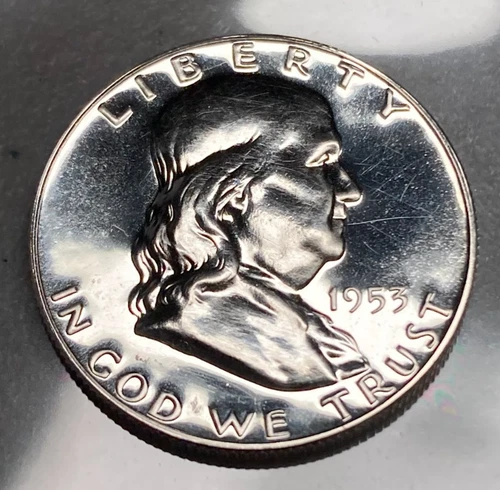 1953 Gem  Proof  Franklin  Blazing Original  Luster (Stock Photo)  MMM#33