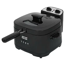 Powerful 1500W Electric Deep Fryer, 2.1-Qt Capacity with Timer & Temp Control