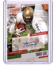 Taku Lee RC 2021 Prestige Xtra Points Signatures Orange #42 Rookie Auto
