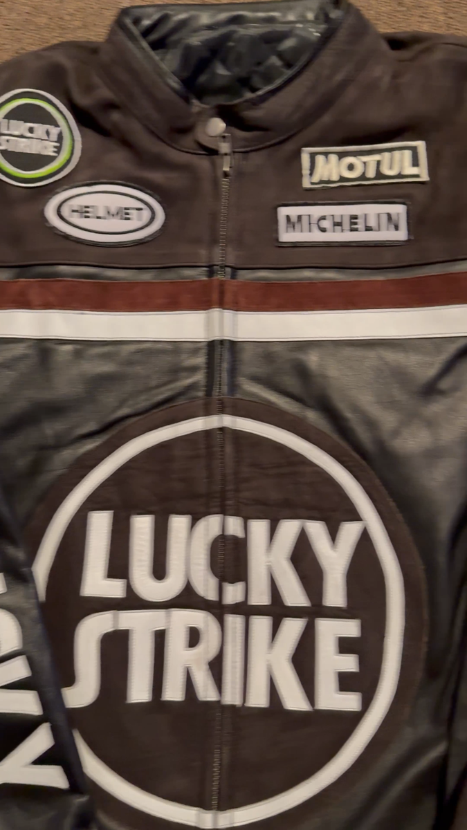 Leather Jacket Retro Racer Biker Motorcycle Gear Biker Style 100