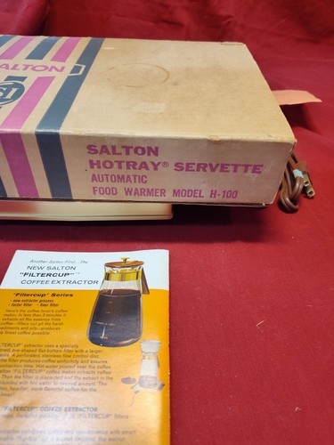 Vintage Salton H-100 HOTRAY Servette Electric Automatic Food Warmer Hot Tray - Picture 5 of 9