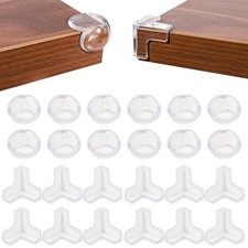24 Pack Corner Guards Protectors for Baby Table White