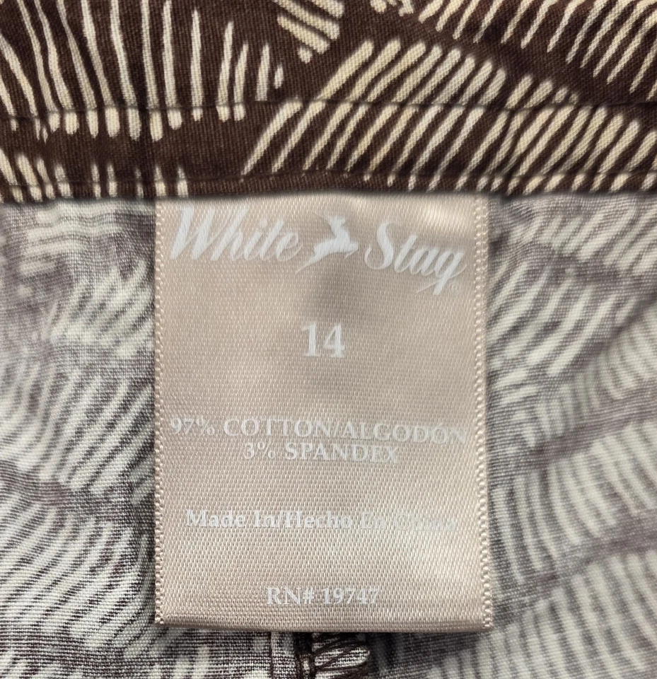 White Stag Golf Running Skort Ladies 14 Brown Tropical Print - Image 4 of 4