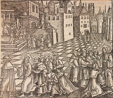 Bible Narrative Jesus Canaanite Woman Unknown Original Woodblock Print Pre 1600