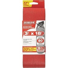 Diablo 5Pk 3X18 80G Sand Belt