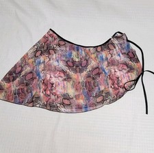Body Wrappers Womens Printed Wrap Ballet Skirt Multicolor Abstract Print SZ S/MA