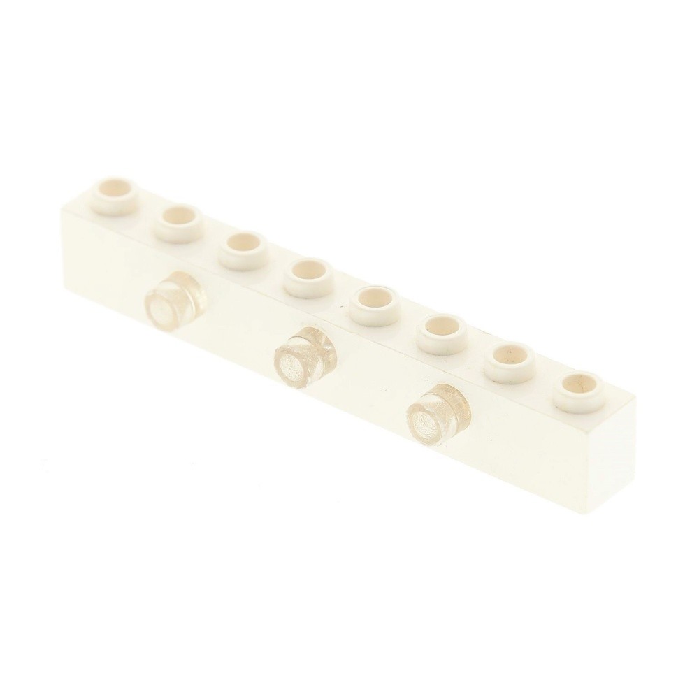 1x Lego Electric Light Brick Cream White 1x8 Prisms Blacktron 6781 2500c01