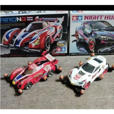 Tamiya Mini 4WD Night Hunter Tri-Long (2-pack, pre-assembled).