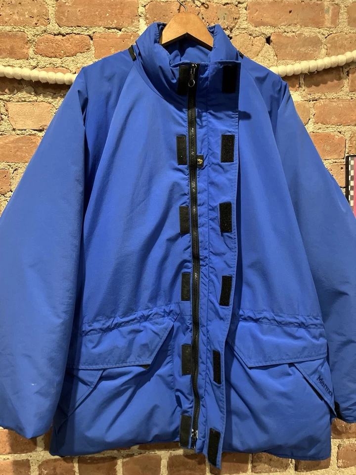 Vintage Marmot Mammoth Gortex Biggie Jacket Medium 90s Cobalt Blue Men’s  - Image 2 of 4