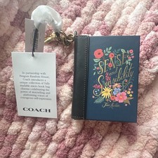 Coach Sense and Sensibility Floral Book Charm Jane Austen Detachable Accessory