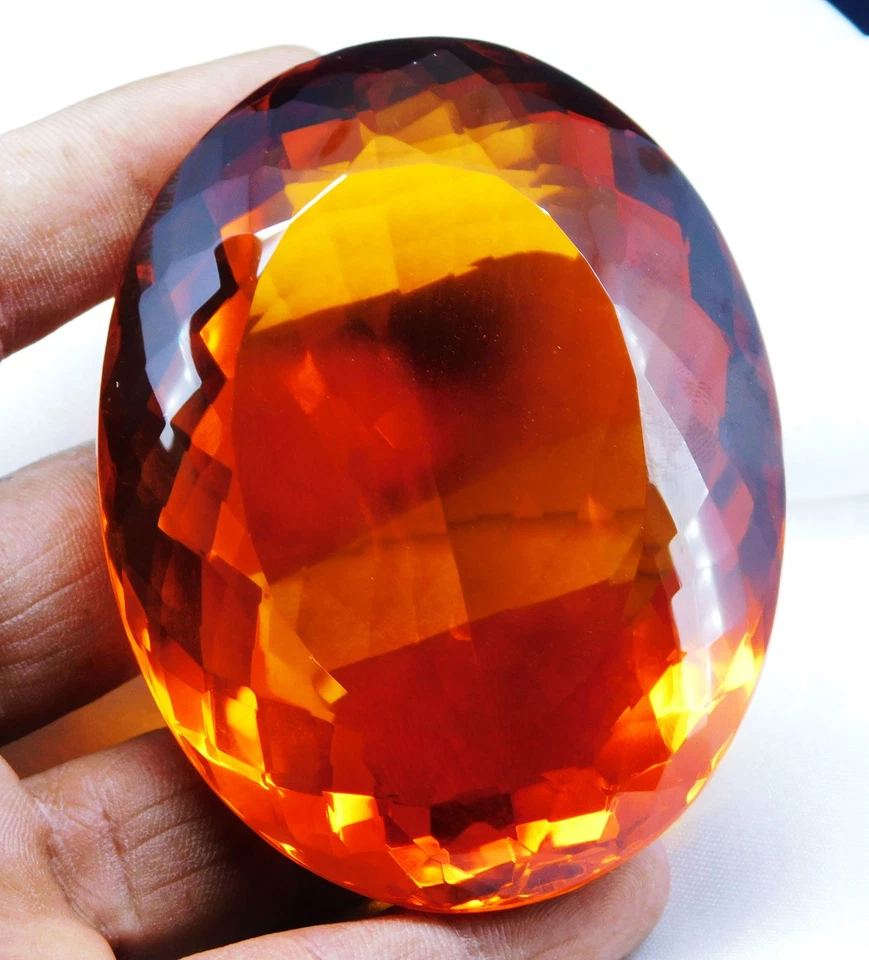 Certified 1170.00 Ct Natural Orange Citrine Giant Gemstone for Display - Image 4 of 4