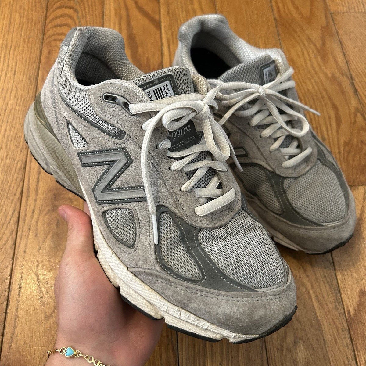 New Balance 990v4 Made in USA Mens 9 Grey Suede Running Shoes M990AF4 New Balance 990 V4 Made in USA | U990GR4 | SVD USA main image 3