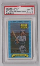 George Sisler 1972 Kellogg's All Time Baseball Greats PSA 10 Gem Mint Card #5