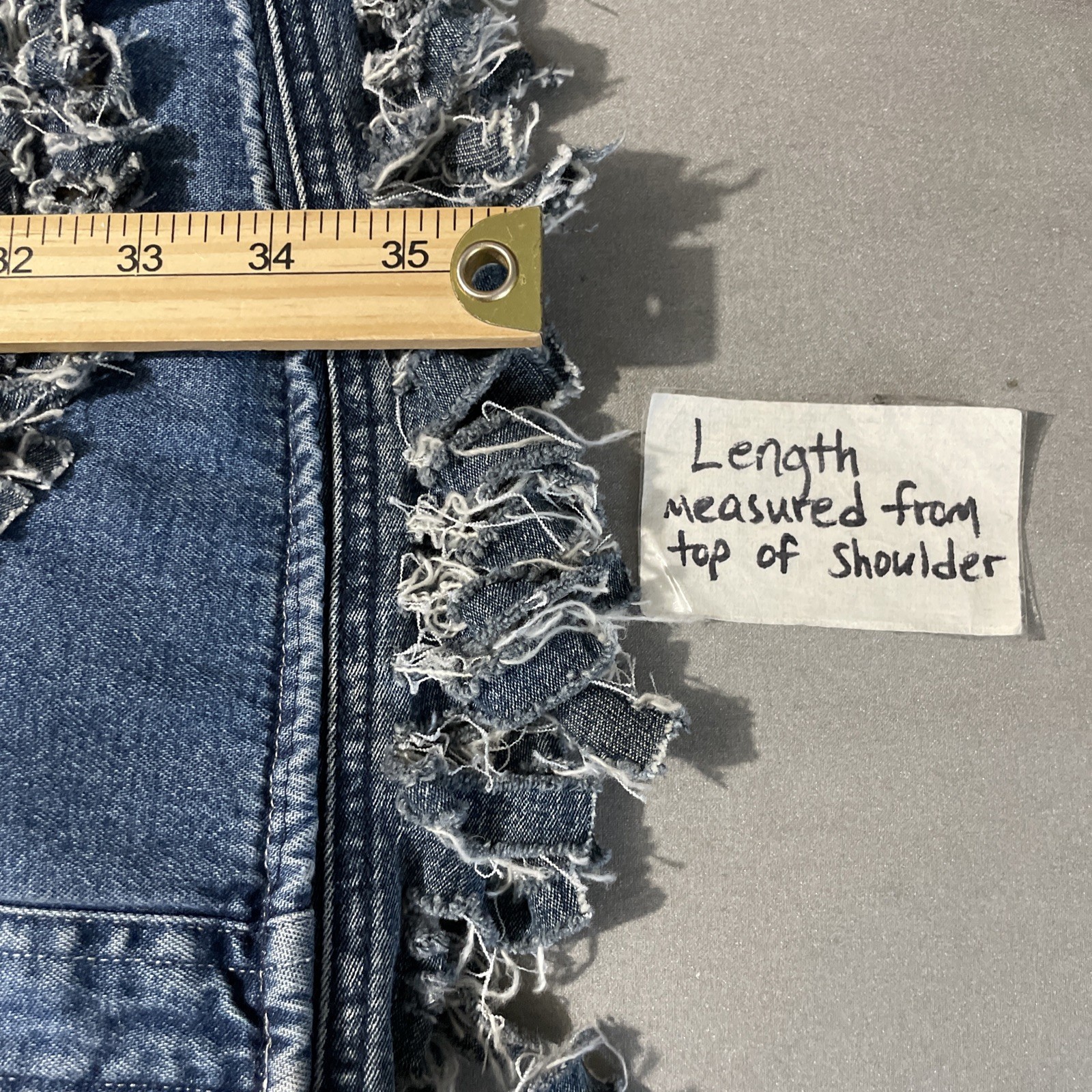 Upcycled Denim Vest Oversized Patchwork Pockets S… - image 9