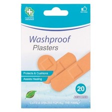 6 x A&E Washproof Plasters 20 Assorted