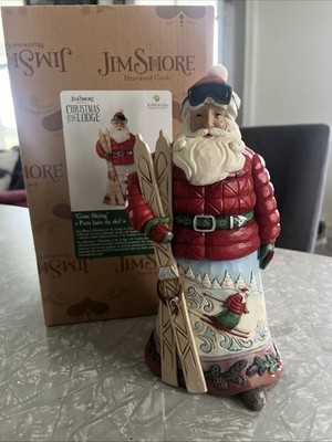 Gone Skiing Christmas at the Lodge Santa with Skiis