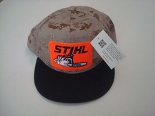 STIHL CHAINSAW CAMO N SNAPBACK BEACH 00S Y2K HAT CAP VINTAGE DEADSTOCK P4
