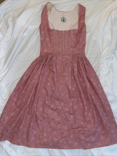 Ocktoberfest Pink Floral Long Kruger Dirndl Berchtesgaden Dress - Womens Size 42