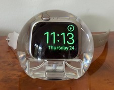 NightWatch Apple Watch Magnifying Clock Dock Bedside Stand Alarm Charger Orb NEW