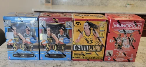 2024 WNBA Caitlin Clark Red Prizm Select Red Blu Basketball Blaster Box Lot of 4