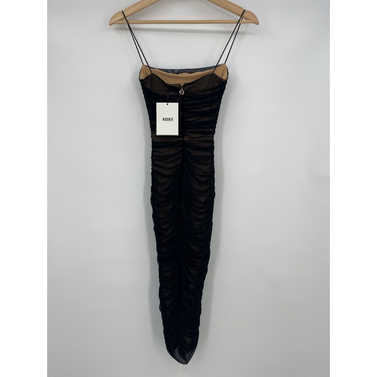 mecca midi dress nookie Nookie | NWT Mecca Midi Dress in Black Mesh Bodycon Sheath XS