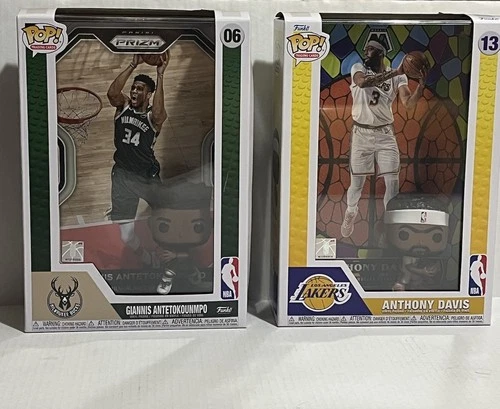 Funko NBA Trading Cards Giannis Antetokounmpo Anthony Davis Figures Lot