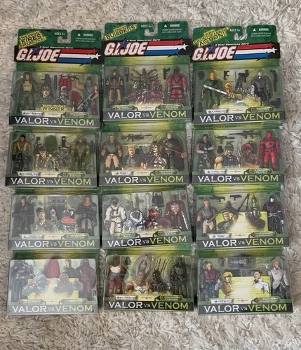 LOT OF 12 SETS NEW G.I. Joe 2003 2004 VALOR VS VENOM 2 PACKS